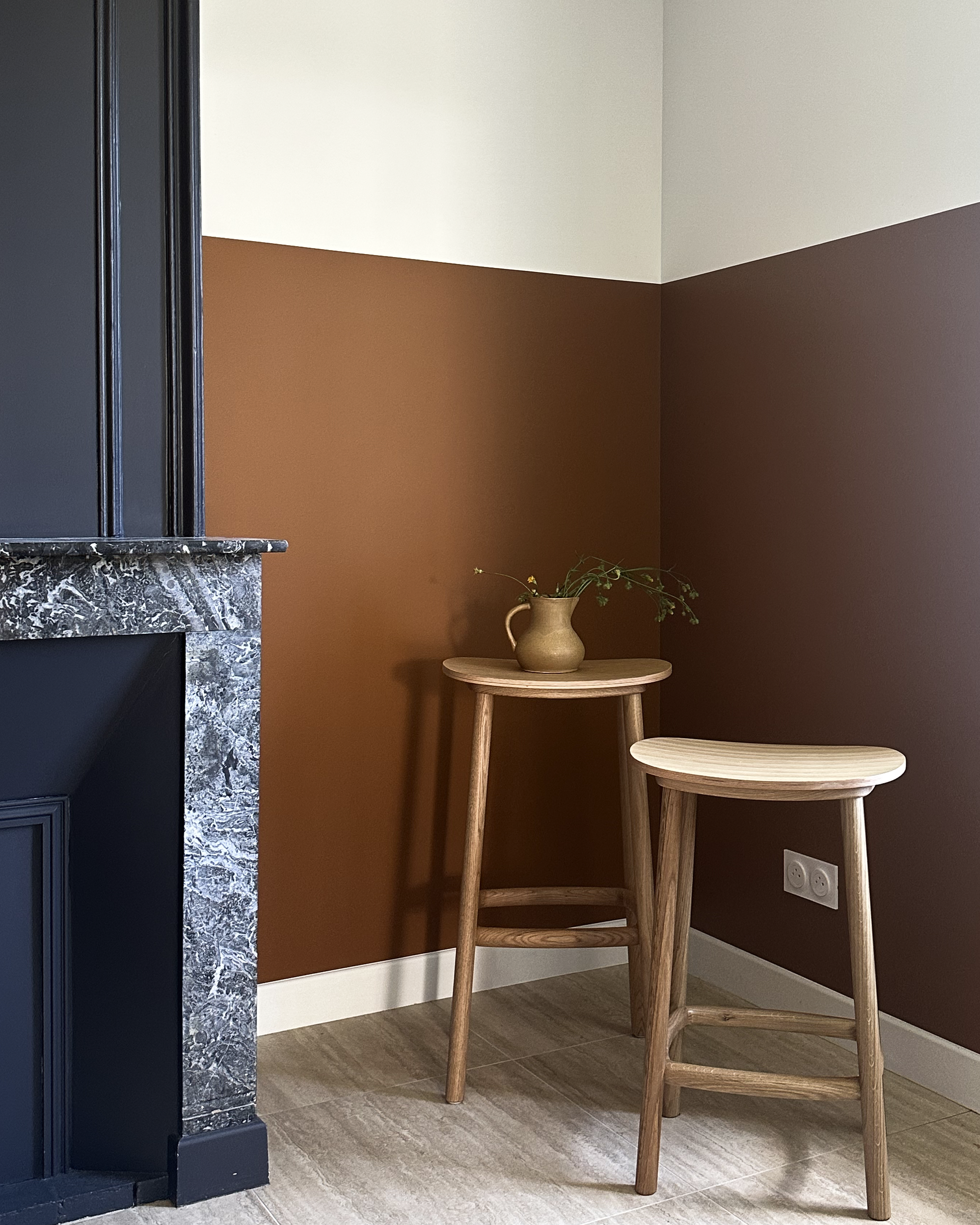 Tabouret haut design en bois PADDLE