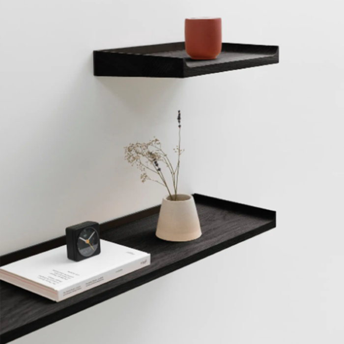 Grande etagere murale noire 90cm - Collection NOTES