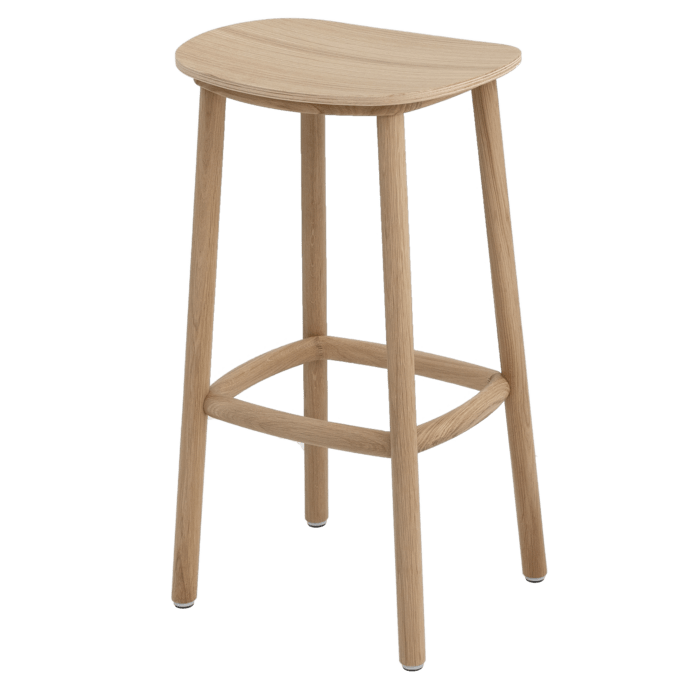 PADDLE designer wooden high stool