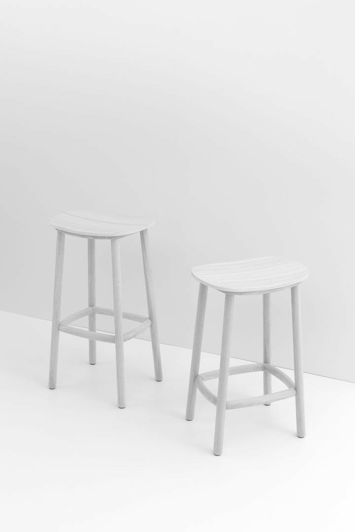 PADDLE designer wooden high stool